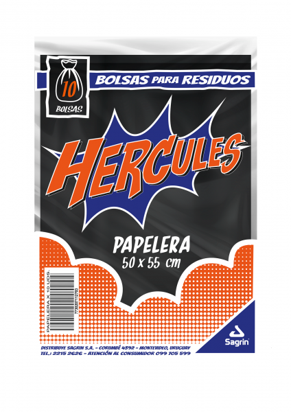 HERCULES BOLSA DE BASURA 50 x 55 cm x10 uni