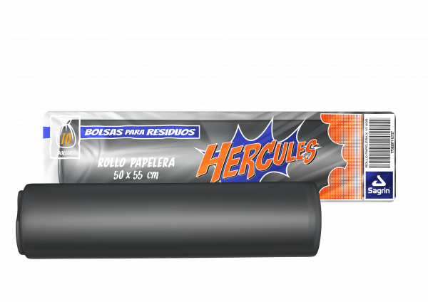 HERCULES ROLLOS DE BOLSA DE BASURA 50 x 55 cm x10 uni