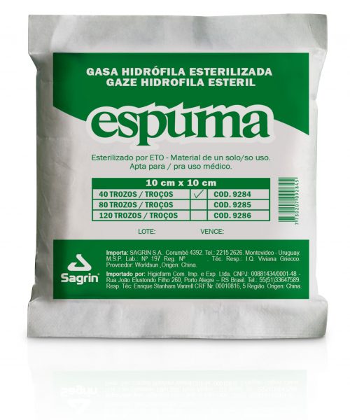 GASA ESTERIL ESPUMA 10×10 40 T