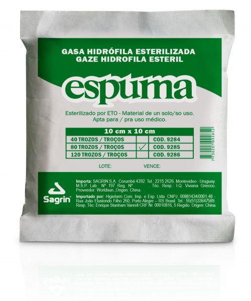 GASA ESTERIL ESPUMA 10×10 80 T