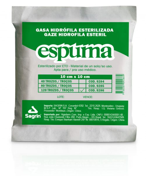 GASA ESTERIL ESPUMA 10×10 120 T