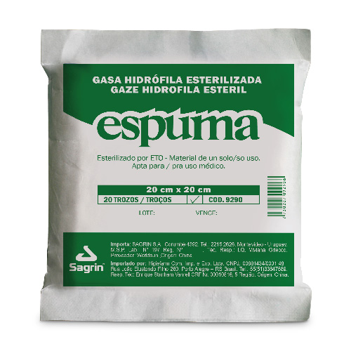 GASA ESTERIL ESPUMA 20×20 20 T