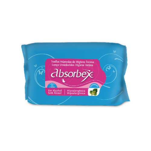 ABSORBEX TOALLAS HÚMEDAS DE HIGIENE INTIMA x25 uni.