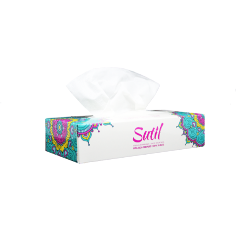 Pañuelos Faciales sutil caja x 100 unidades