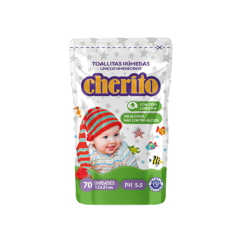 Toallas humedas Cherito x 70