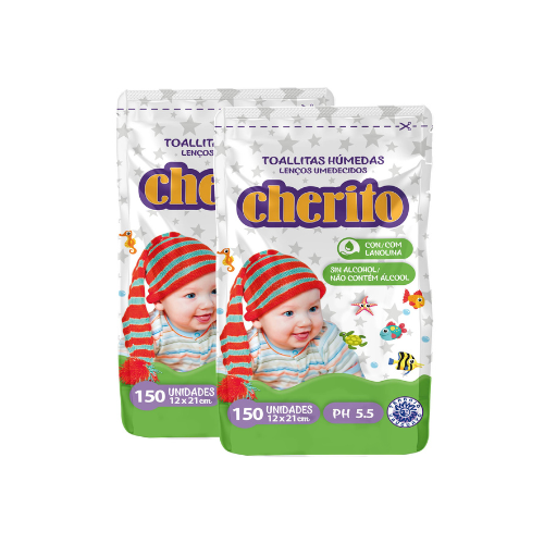 Toallas humedas Cherito x 150 OFERTA x 2